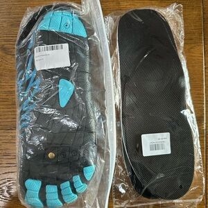 Black and Blue Barefoot Grounding Shoes, with insoles
